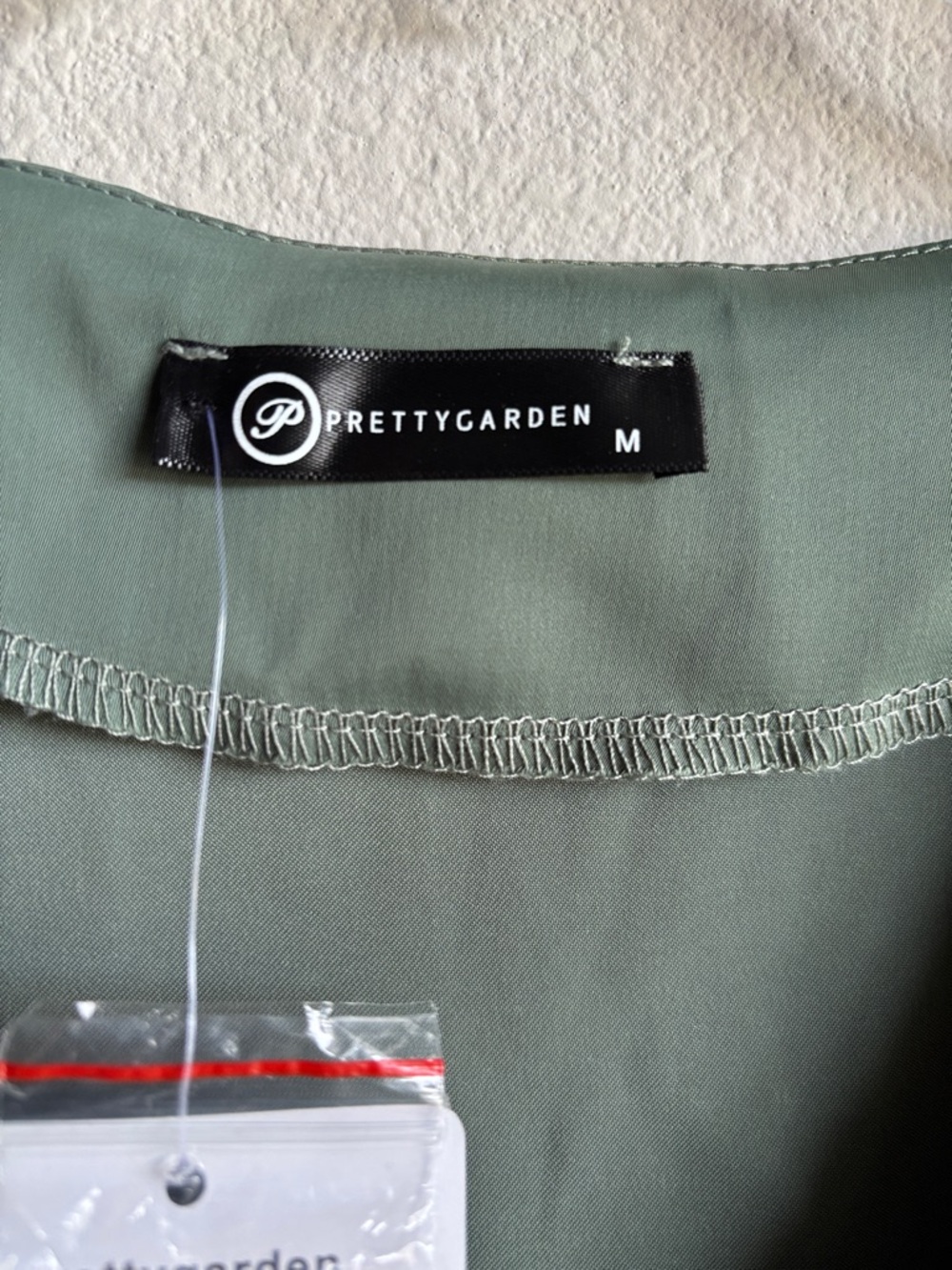Pretty Garden Green Satin Dress Size Medium - Picture 5 of 6